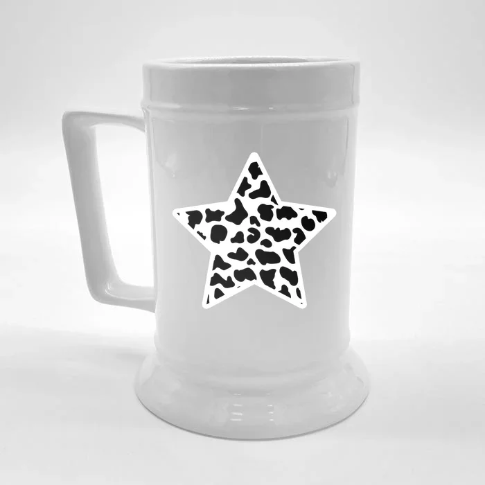 Star Cow Pattern Cute Gift Cow Print Clothing For Cow Lover Cute Gift Front & Back Beer Stein