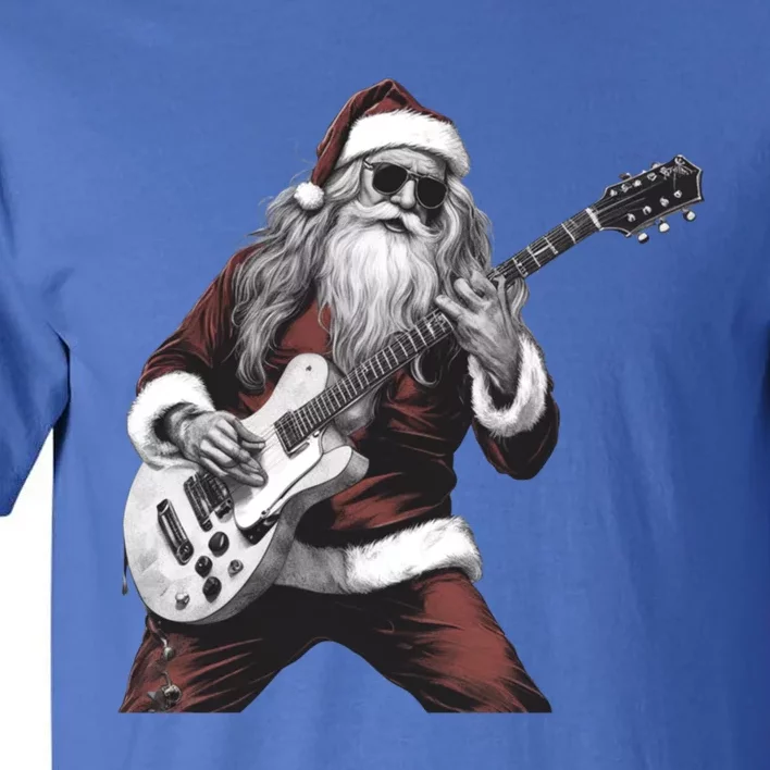 Santa Claus Playing Guitar Rock And Roll Christmas Gift Tall T-Shirt