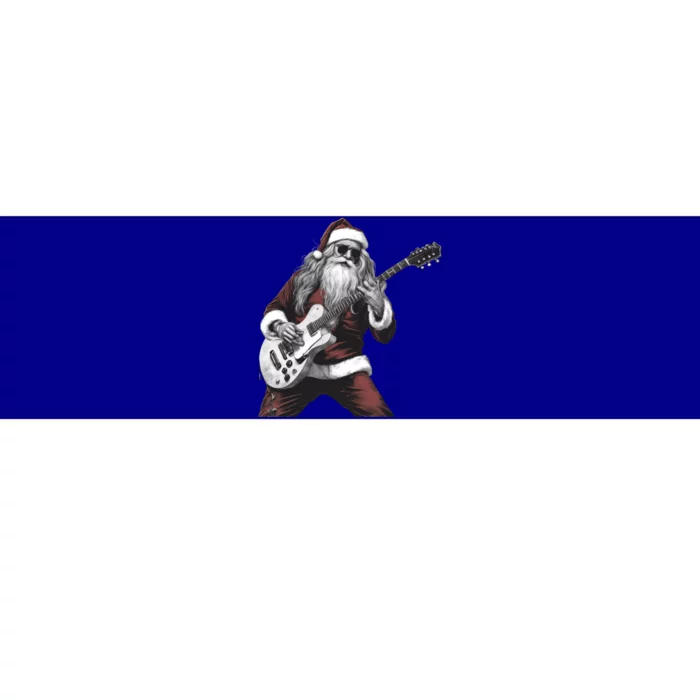 Santa Claus Playing Guitar Rock And Roll Christmas Gift Bumper Sticker