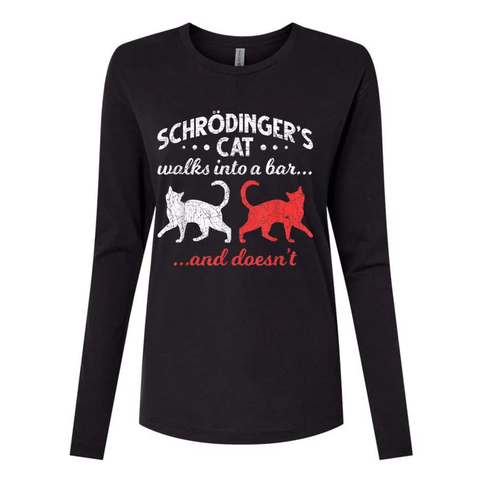 Schrodingers Cat Physics Womens Cotton Relaxed Long Sleeve T-Shirt