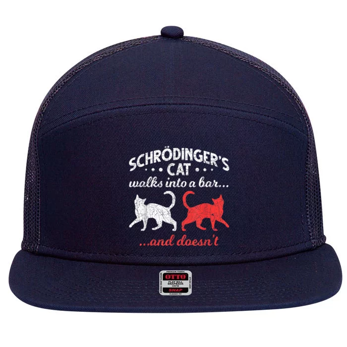 Schrodingers Cat Physics 7 Panel Mesh Trucker Snapback Hat