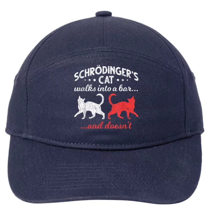 Schrodingers Cat Physics 7-Panel Snapback Hat