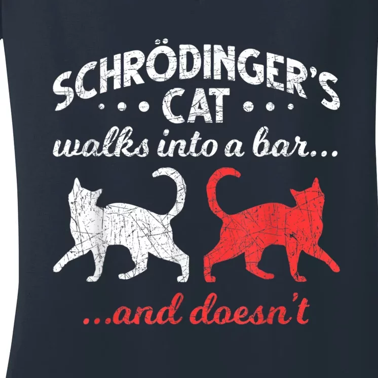 Schrodingers Cat Physics Women's V-Neck T-Shirt