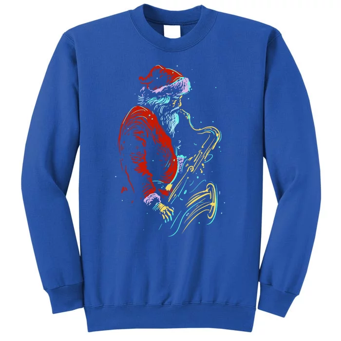 Santa Claus Playing Saxophone Musical Funny Gift Sweatshirt