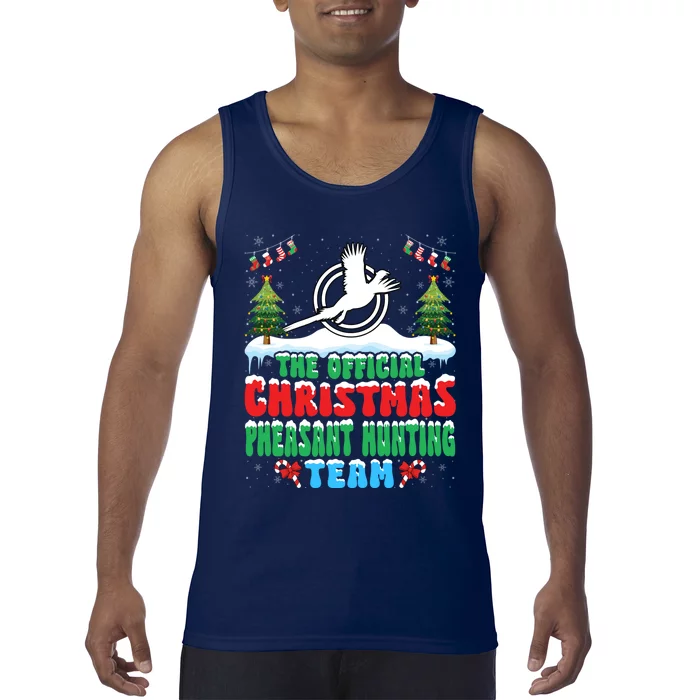 Snow Christmas Pheasant Hunting Team Tank Top