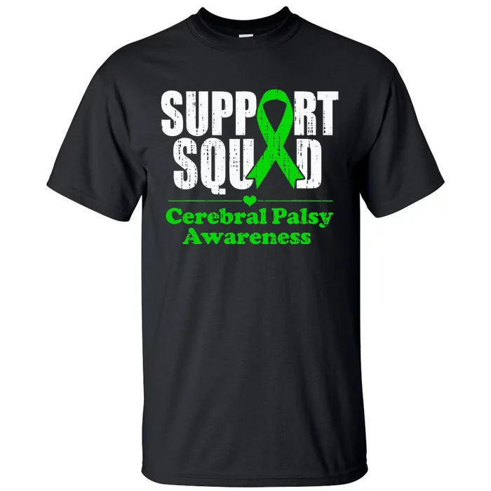 Support Cerebral Palsy Cp Awareness Month Green Ribbon Tall T-Shirt