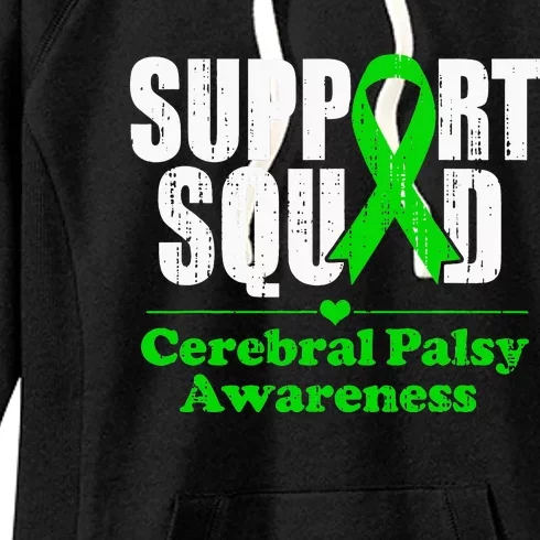 Support Cerebral Palsy Cp Awareness Month Green Ribbon Women's Fleece Hoodie