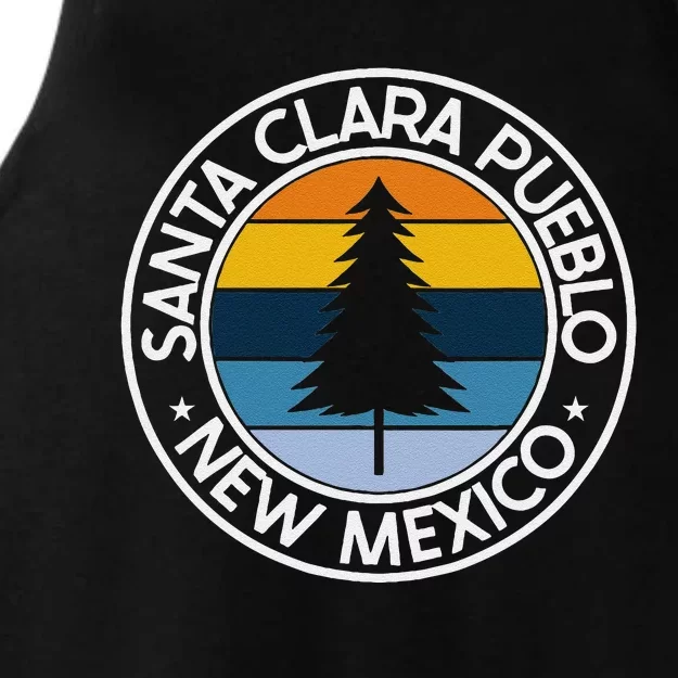 Santa Clara Pueblo New Mexico Nm Usa City Pride Retro Sunset Ladies Tri-Blend Wicking Tank