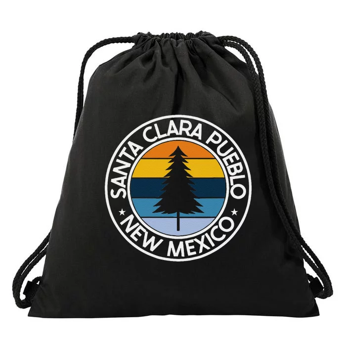 Santa Clara Pueblo New Mexico Nm Usa City Pride Retro Sunset Drawstring Bag