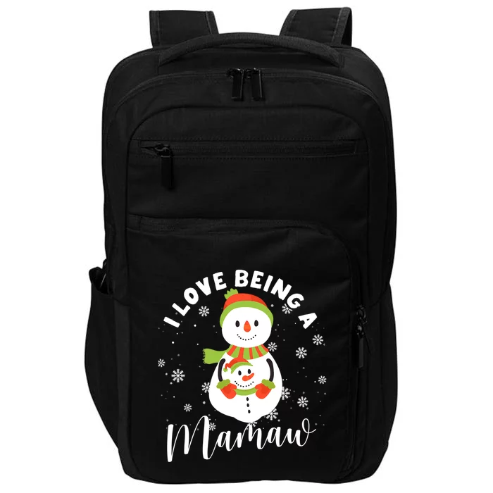 Snow Christmas Pajama Funny Xmas Pjs I Love Being A Mamaw Gift Impact Tech Backpack