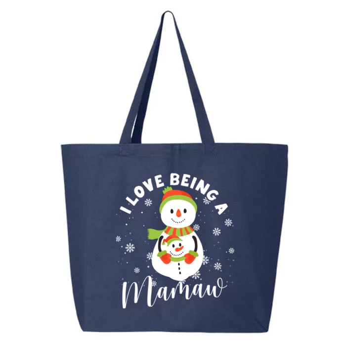 Snow Christmas Pajama Funny Xmas Pjs I Love Being A Mamaw Gift 25L Jumbo Tote