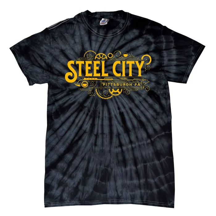 Steel City Pittsburgh Pennsylvania 412 Home Retro Tie-Dye T-Shirt