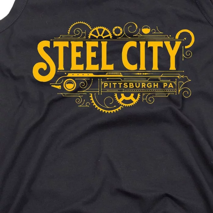 Steel City Pittsburgh Pennsylvania 412 Home Retro Tank Top