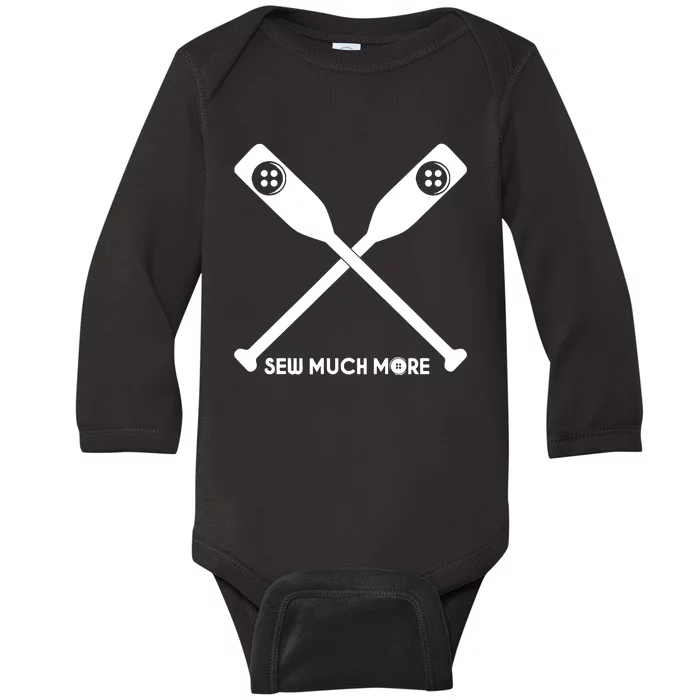 Summer Camp Purple Oars Buttons Cabin Baby Long Sleeve Bodysuit