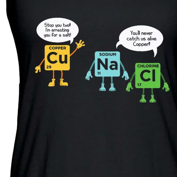 Science Chemistry Periodic Table Funny Scientist Nerd Geeks Ladies Essential Flowy Tank