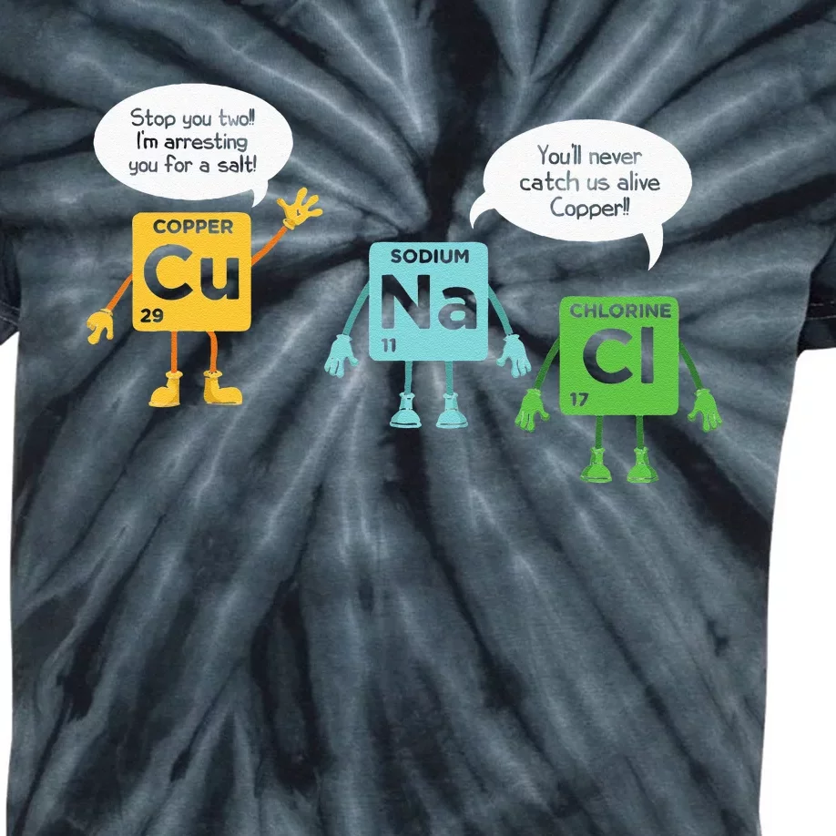 Science Chemistry Periodic Table Funny Scientist Nerd Geeks Kids Tie-Dye T-Shirt