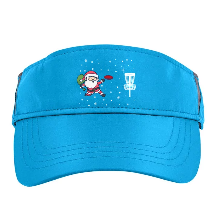 Santa Claus Playing Disc Golf Ugly Christmas Gift Adult Drive Performance Visor