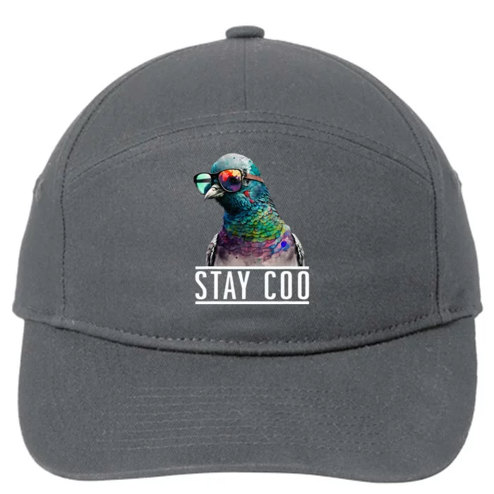 Stay Coo Pigeon Lover Animal Lover Birds Owner 7-Panel Snapback Hat