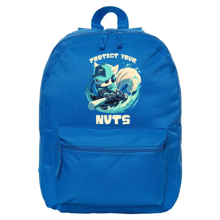 Squirrel Catcher Protect Your Nuts Funny Baseball Cute Gift 16 in Basic Backpack