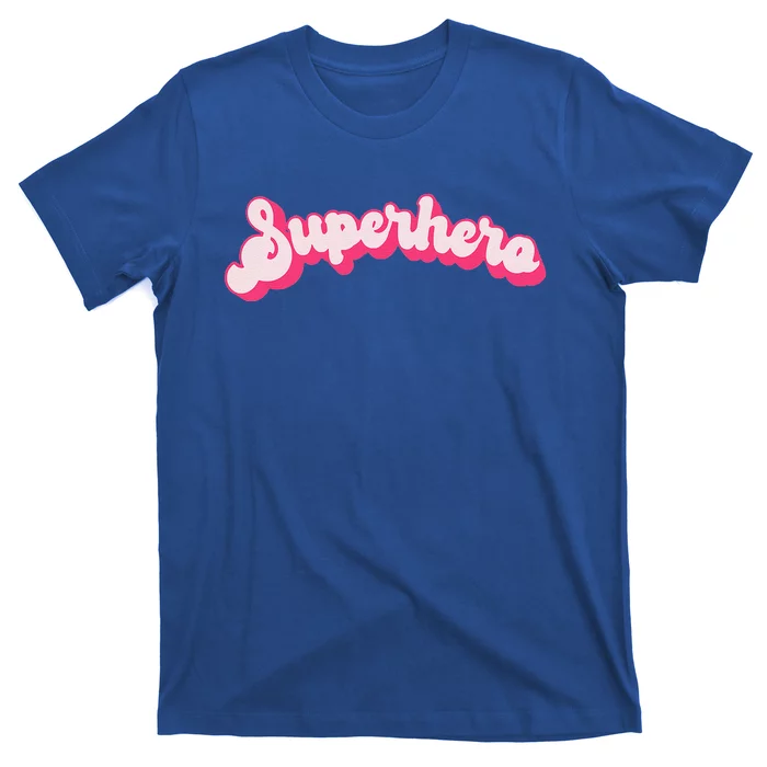 Superhero Cute Pink Vintage Retro Halloween Super Hero T-Shirt