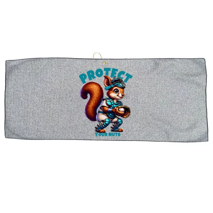 Squirrel Catcher Protect Your Nuts Funny Baseball Gift Large Microfiber Waffle Golf Towel