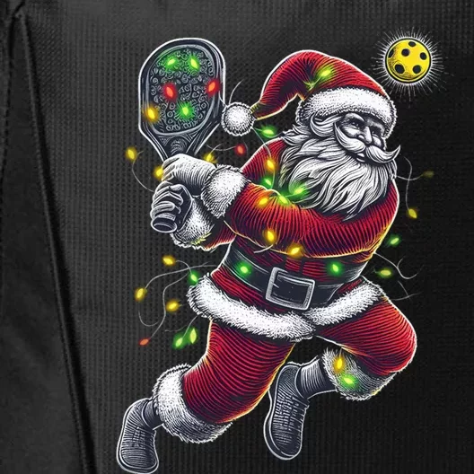 Santa Claus Playing Pickleball Lover Christmas Holiday Gift City Backpack