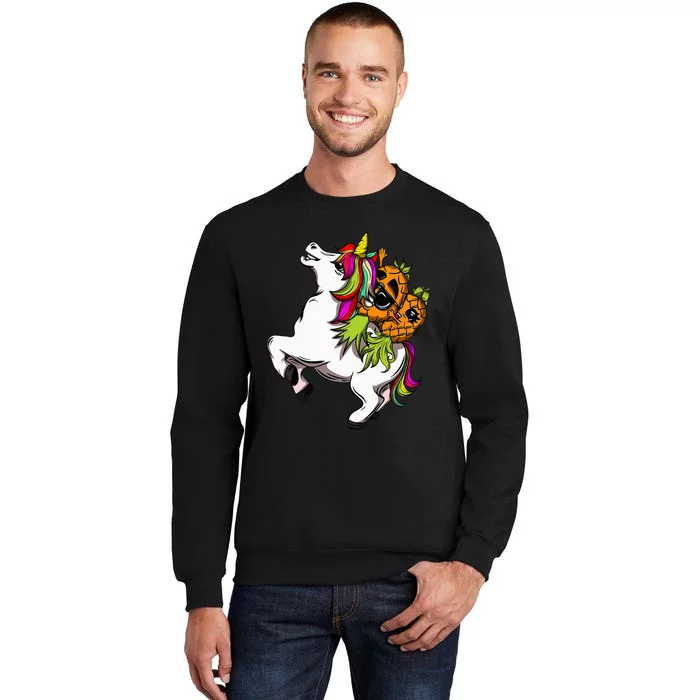 Swingers Couple Pineapple Swinging On A Unicorn Swinger Tall Sweatshirt