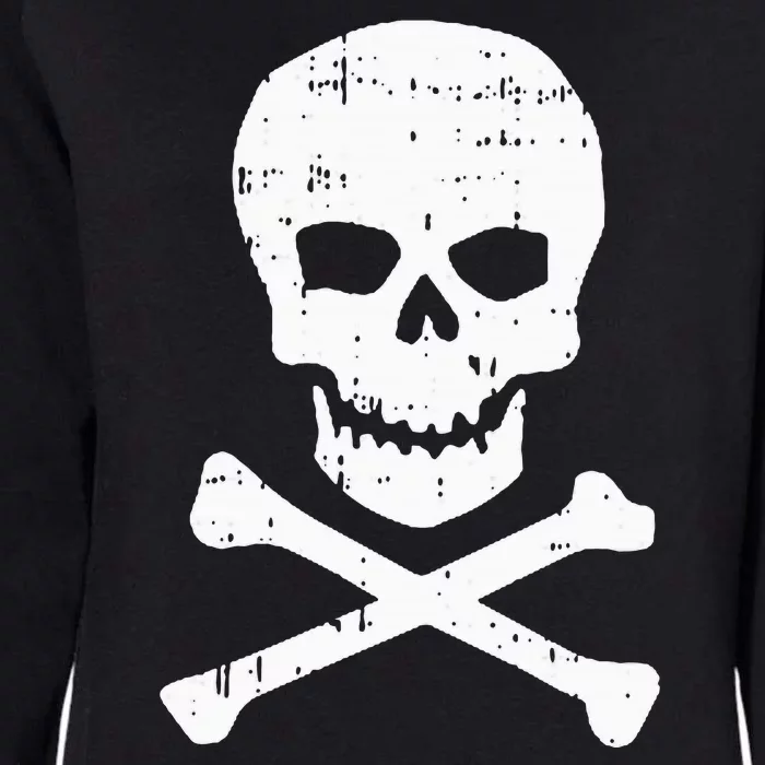 Skull Crossbones Pocket Halloween Costume Skeleton Bones Womens California Wash Sweatshirt