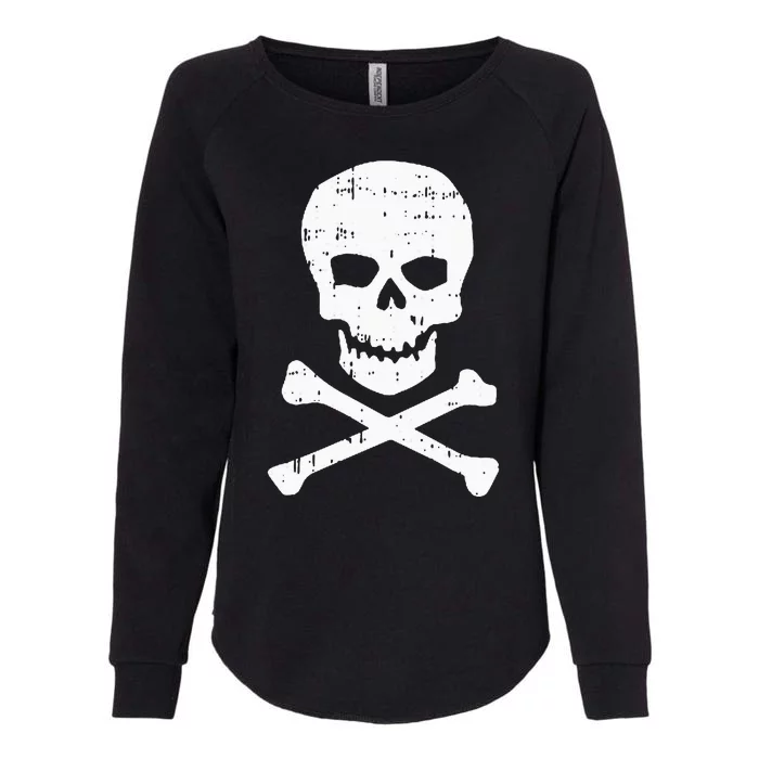 Skull Crossbones Pocket Halloween Costume Skeleton Bones Womens California Wash Sweatshirt