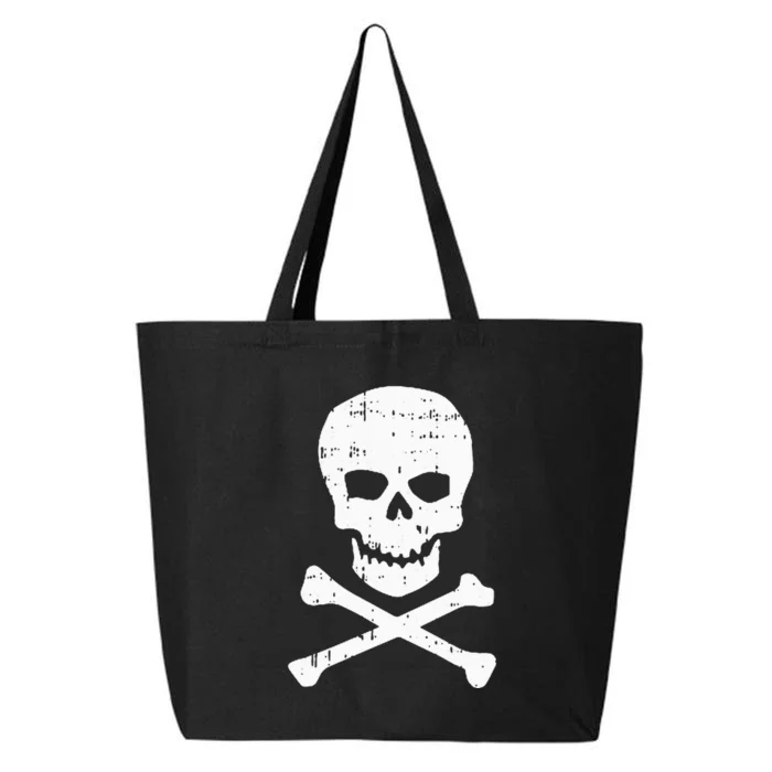 Skull Crossbones Pocket Halloween Costume Skeleton Bones 25L Jumbo Tote