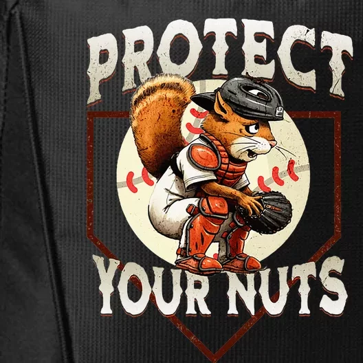 Squirrel Catcher Protect Your Nuts Baseball City Backpack