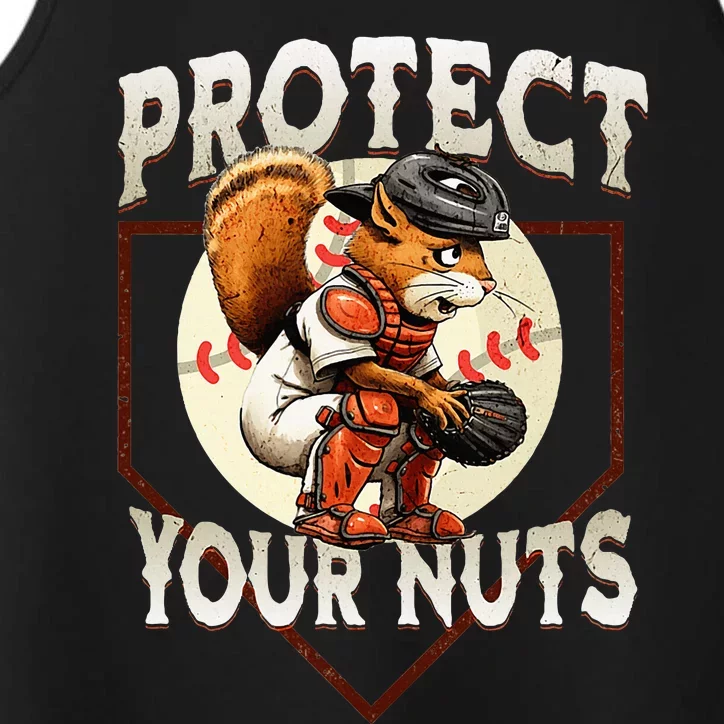 Squirrel Catcher Protect Your Nuts Baseball Performance Tank