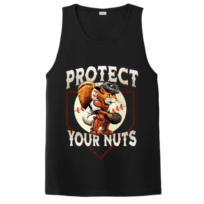 Squirrel Catcher Protect Your Nuts Baseball Performance Tank