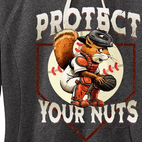 Squirrel Catcher Protect Your Nuts Baseball Women's Fleece Hoodie