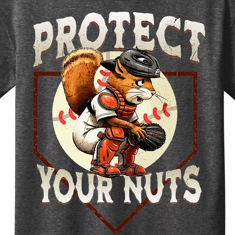 Squirrel Catcher Protect Your Nuts Baseball Kids T-Shirt