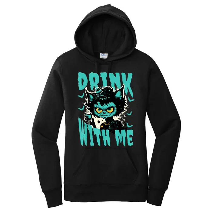 Spooky Cat Party Women's Pullover Hoodie