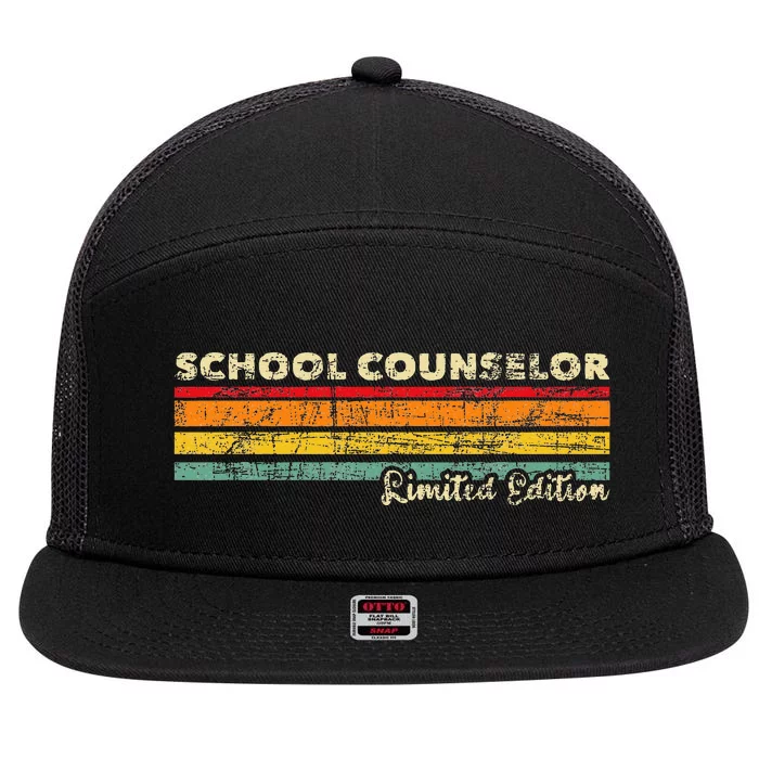 School Counselor Profession Counseling Career Guidance 7 Panel Mesh Trucker Snapback Hat