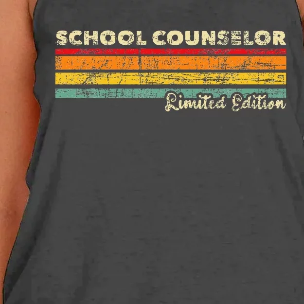 School Counselor Profession Counseling Career Guidance Women's Knotted Racerback Tank