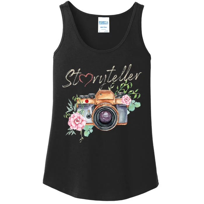 Storyteller Camera Photography Photographer Cameraman Ideas Ladies Essential Tank