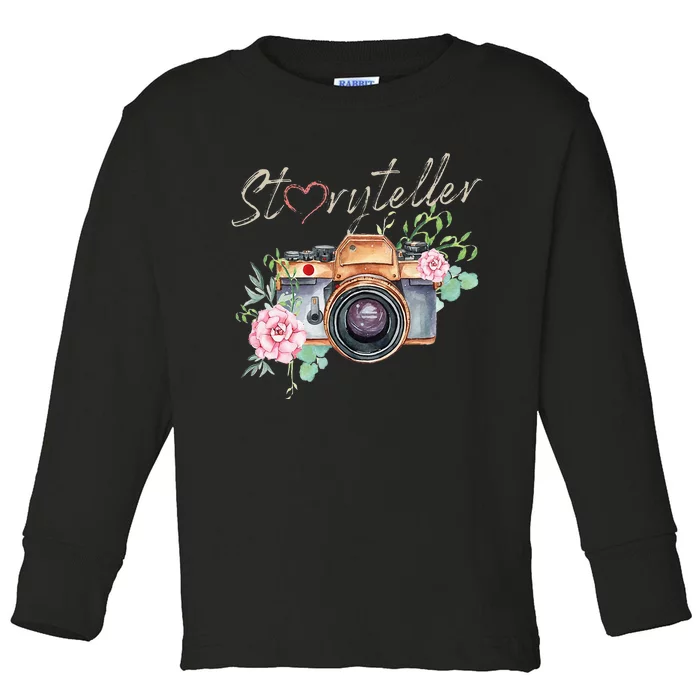 Storyteller Camera Photography Photographer Cameraman Ideas Toddler Long Sleeve Shirt