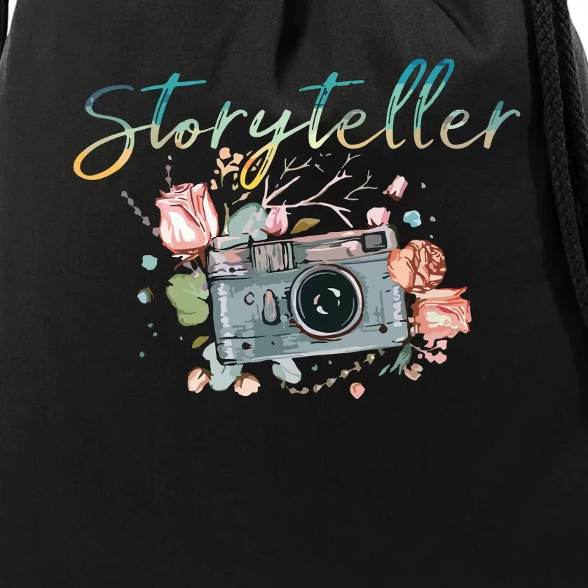 Storyteller Camera Photography Photographer Cameraman Gift Drawstring Bag