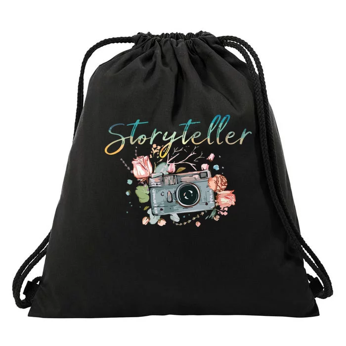 Storyteller Camera Photography Photographer Cameraman Gift Drawstring Bag