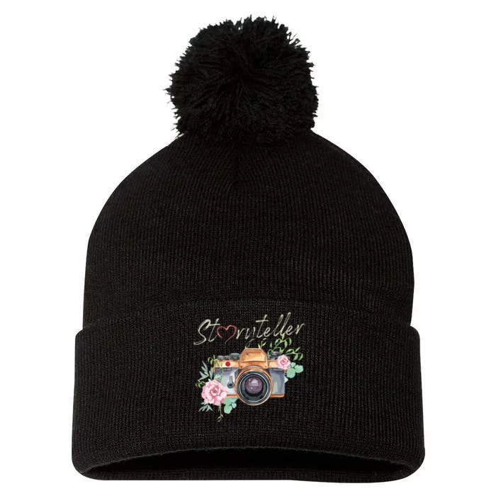 Storyteller Camera Photography Photographer Cameraman Ideas Pom Pom 12in Knit Beanie