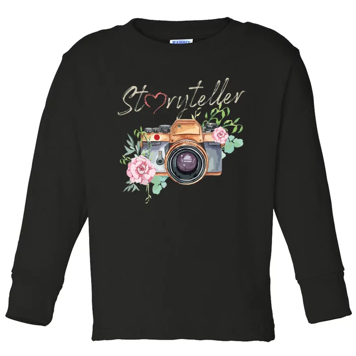 Storyteller Camera Photography Photographer Cameraman Ideas Toddler Long Sleeve Shirt