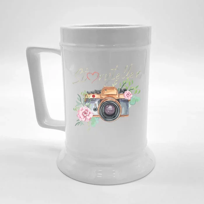 Storyteller Camera Photography Photographer Cameraman Ideas Front & Back Beer Stein