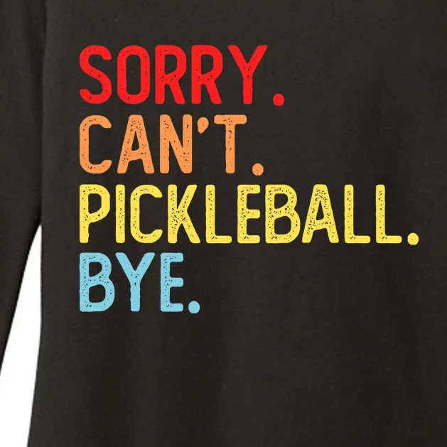 Sorry Can't Pickleball Bye Funny Pickleball Player Dink Premium Womens CVC Long Sleeve Shirt