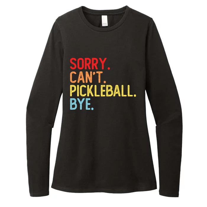 Sorry Can't Pickleball Bye Funny Pickleball Player Dink Premium Womens CVC Long Sleeve Shirt