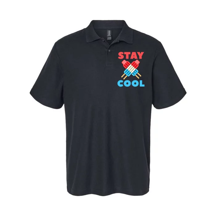 Stay Cool Popsicle Funny 4th Of July Softstyle Adult Sport Polo