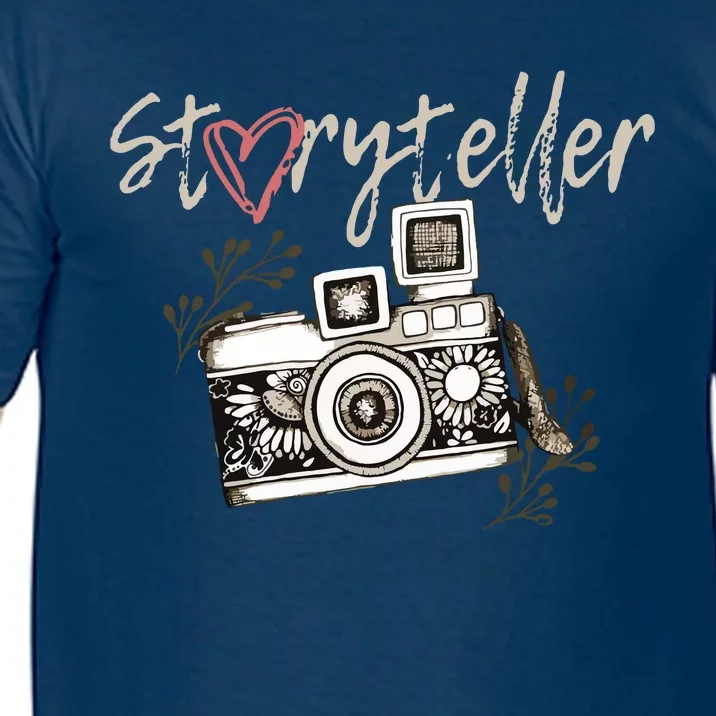 Storyteller Camera Photography Photographer Cool Comfort Colors T-Shirt