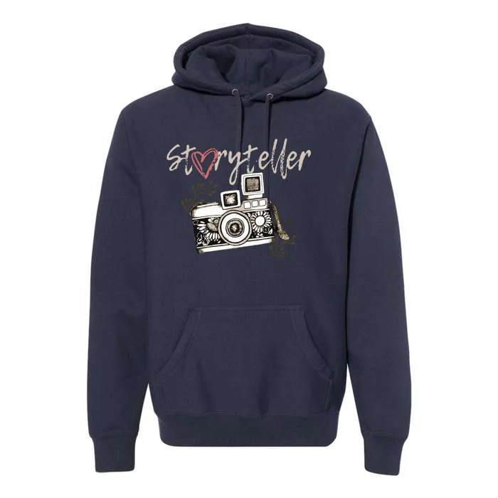 Storyteller Camera Photography Photographer Cool Premium Hoodie